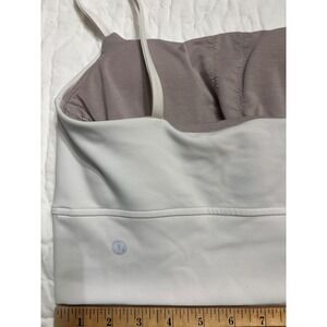 Lululemon Ebb to Street Bra Light Support White Size 4 Good Longline